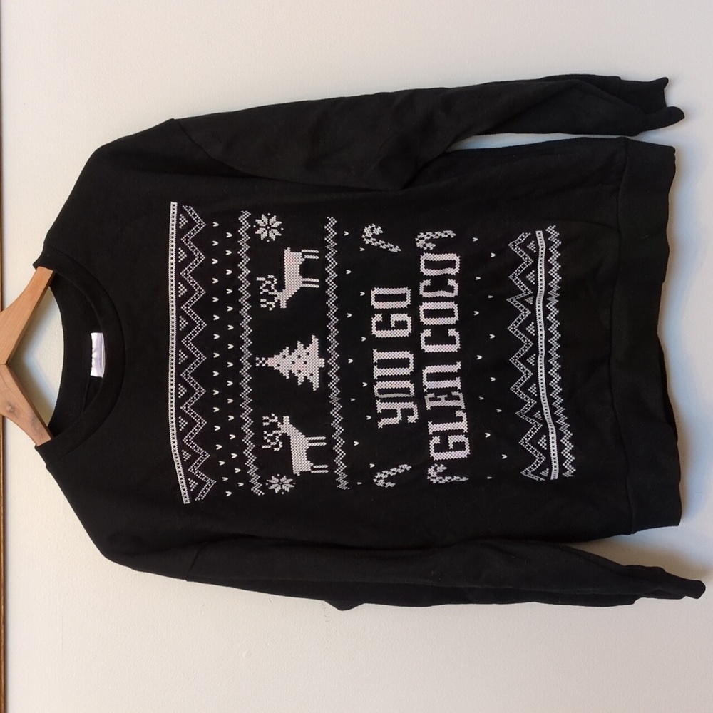 Mean Girls Women's M You Go Glen Coco Holiday Sweatshirt Black NEW Christmas ⛄
